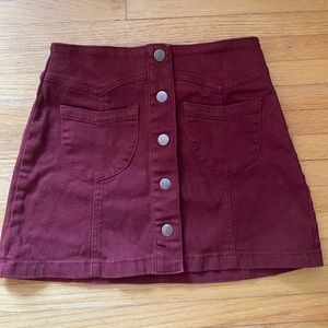 Rusty Orange Button up Skirt